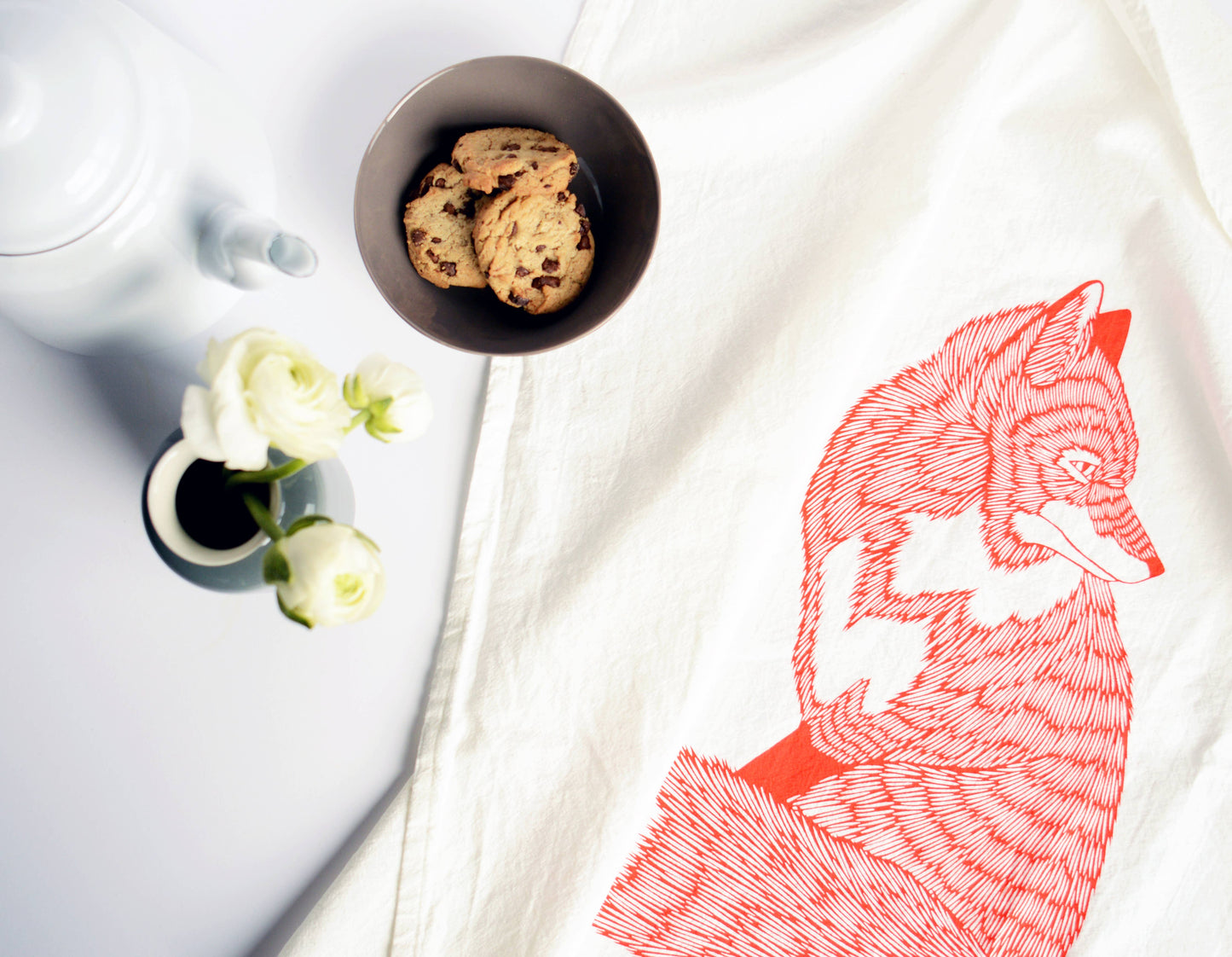 Fox Flour Sack Towel