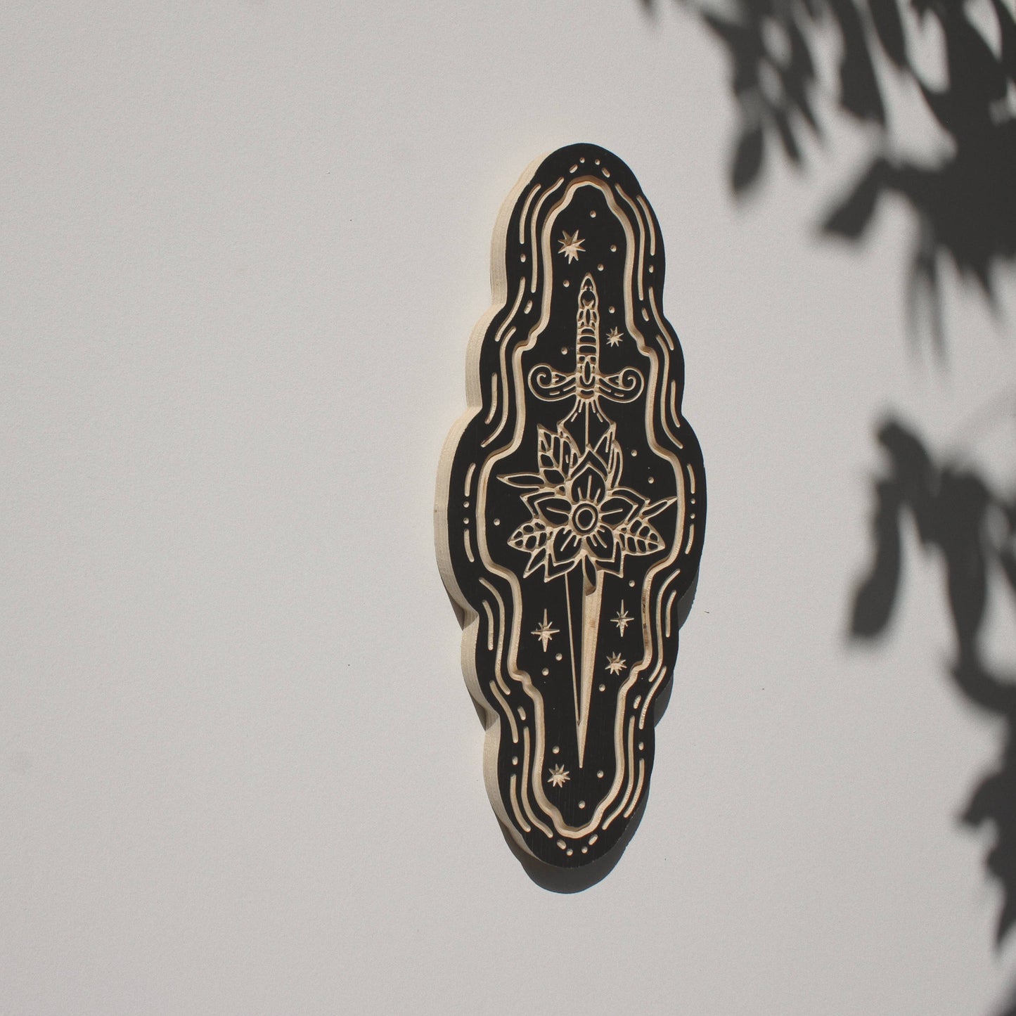Dagger- Carved Wall Hanging: 11"
