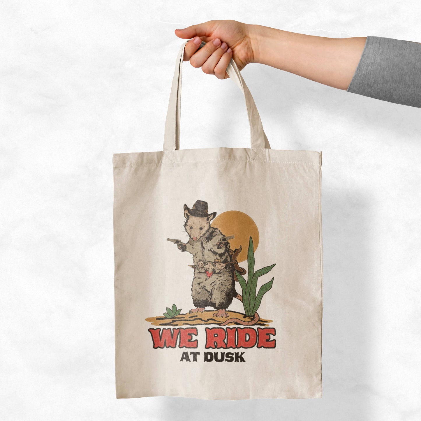 Opossum Cowboy Tote