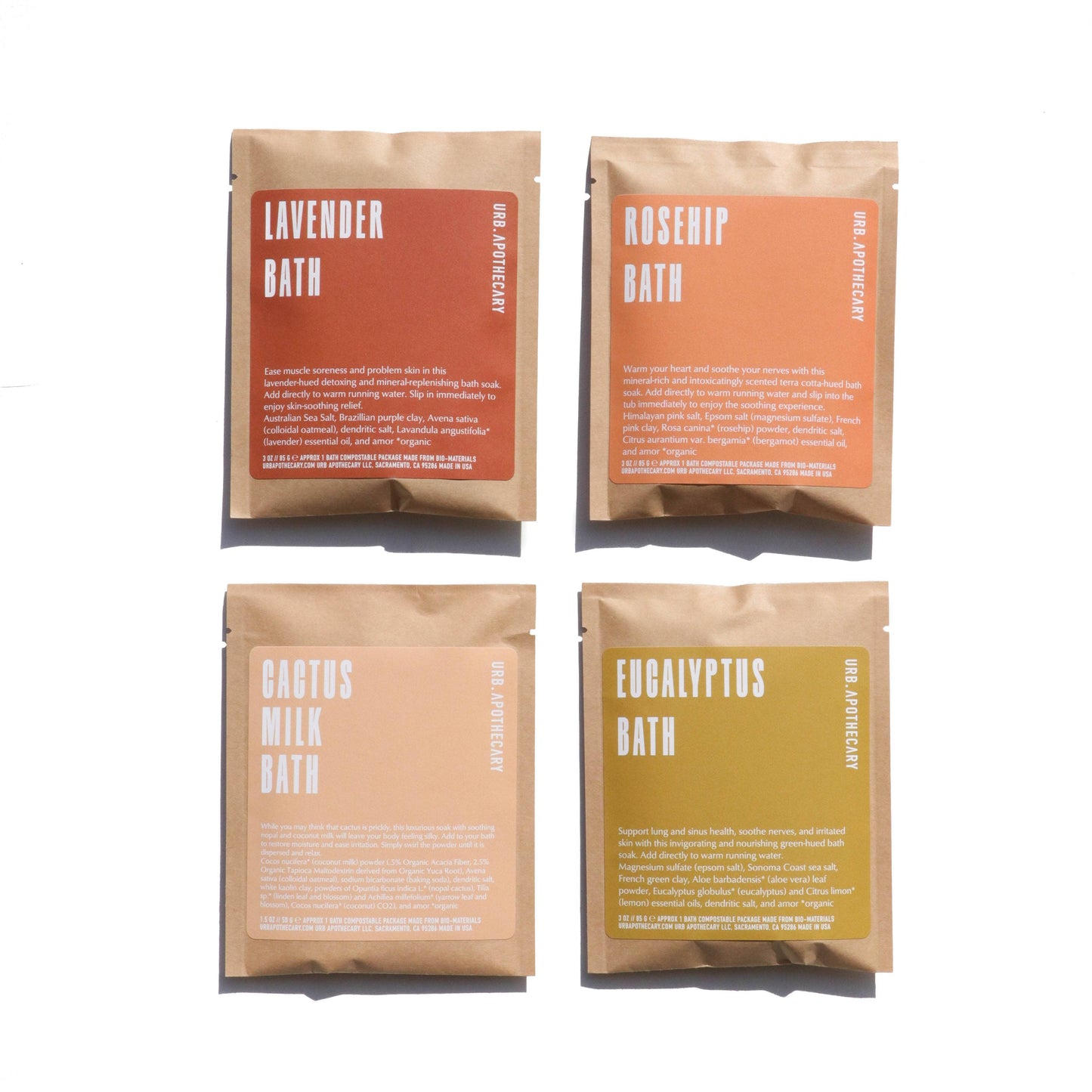 BATH SOAK IN BIODEGRADABLE ENVELOPE: EUCALYPTUS BATH ENVELOPE 3 OZ