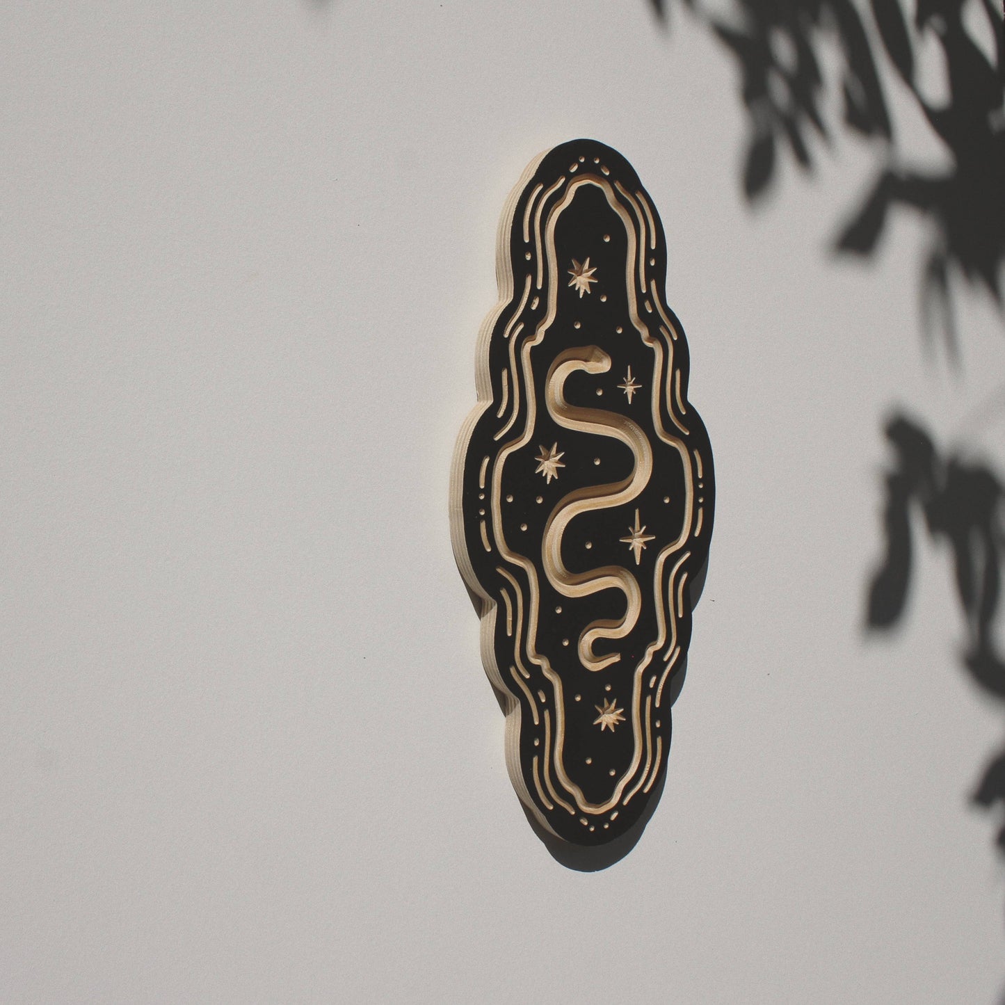 Snake- Carved Wall Hanging: 11"