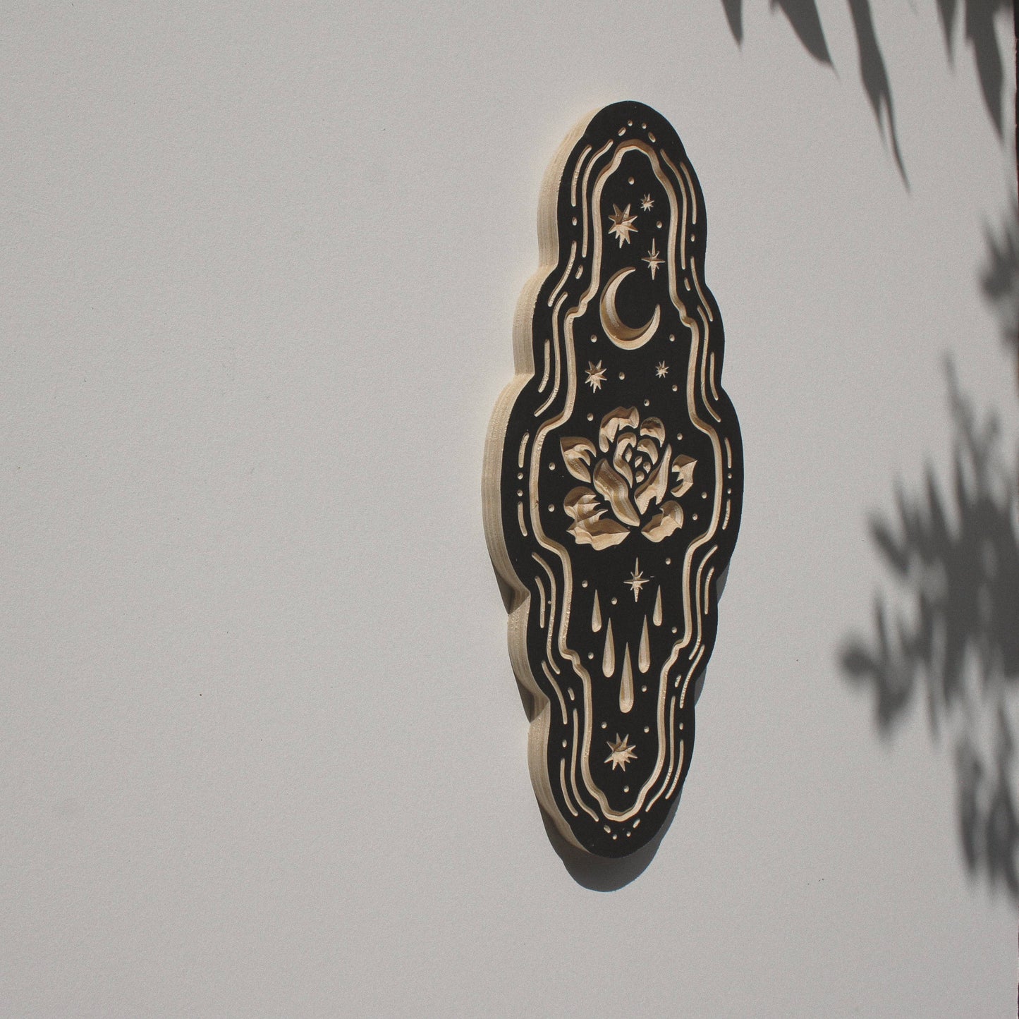 Rose- Carved Wall Hanging: 11"