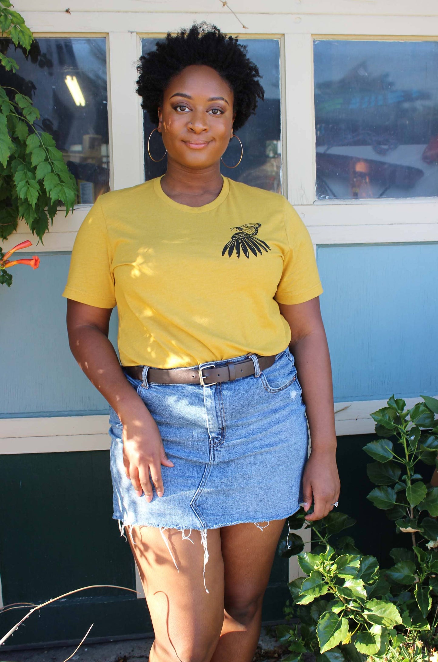 Pollinators are My Motivators Shirt on Mustard