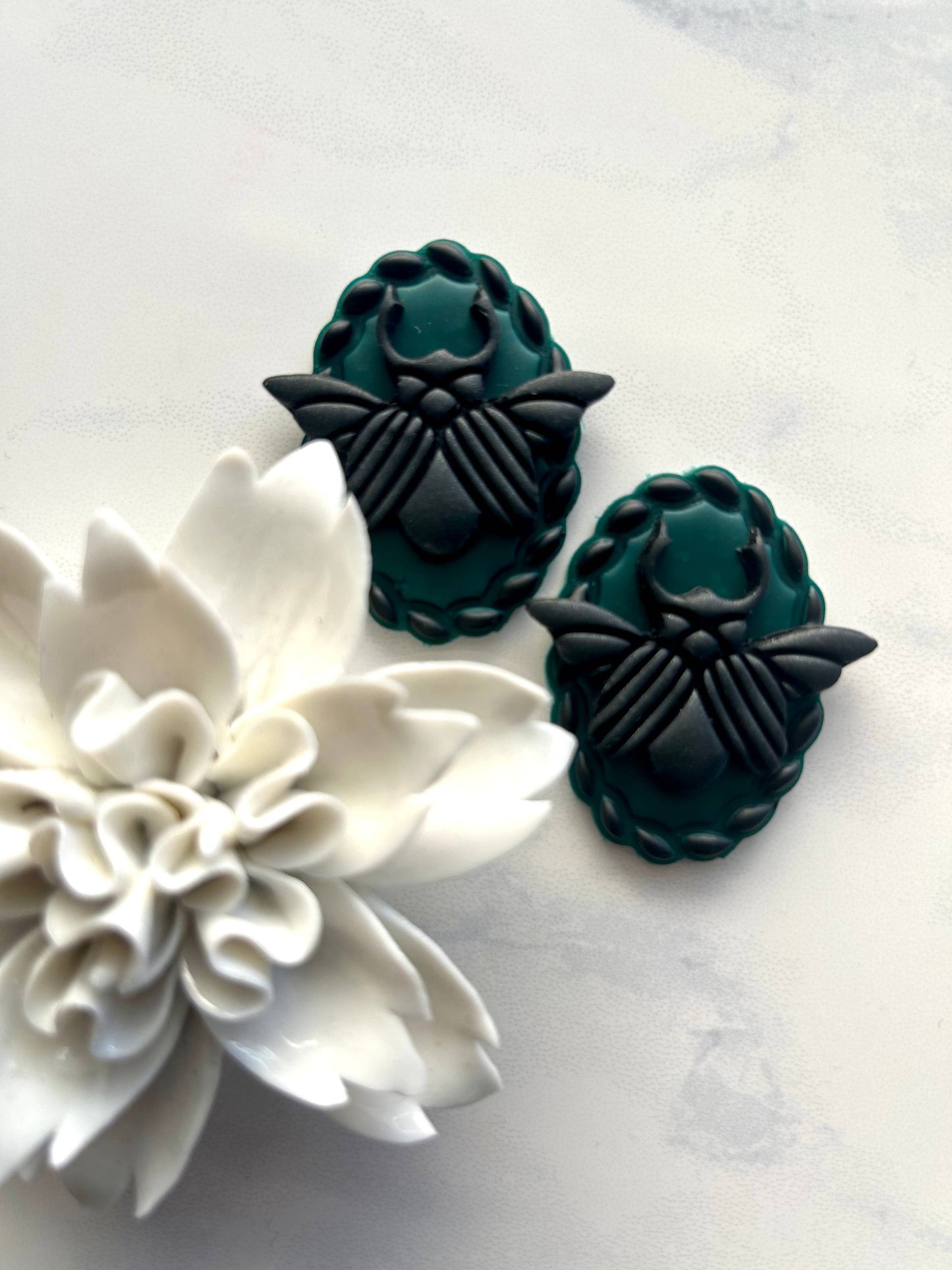 Circular Forest Cottage Core Beetle Studs
