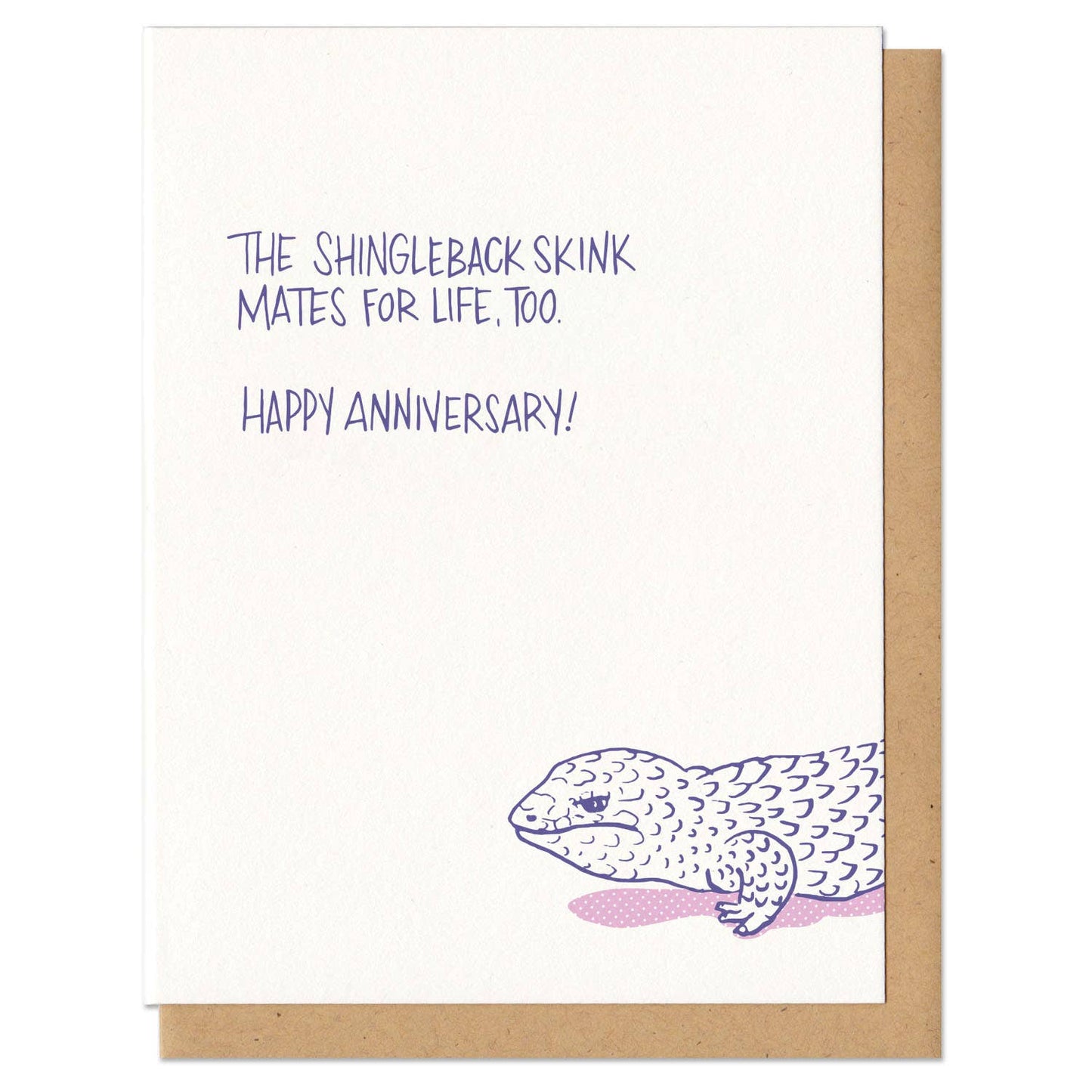 Anniversary Shingleback Skink Greeting Card