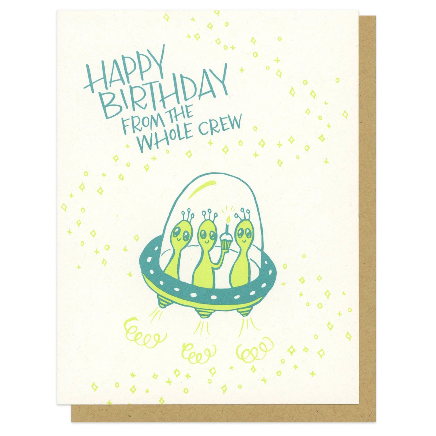 Birthday Aliens Greeting Card