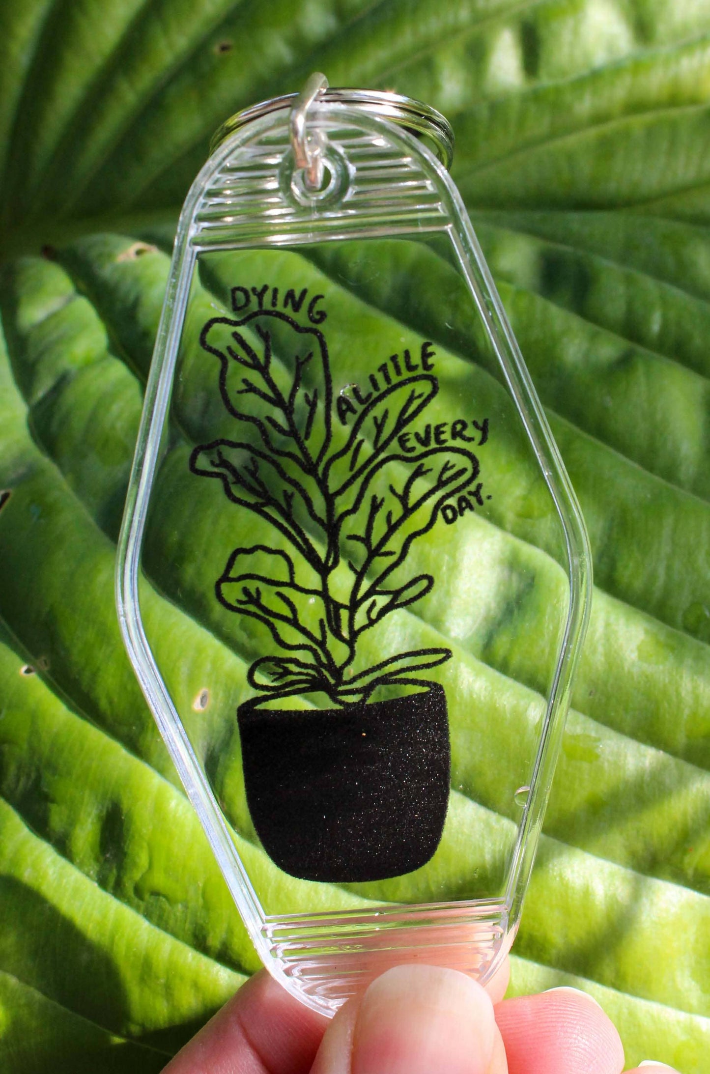 Dying a Little Everyday Acrylic Keychain