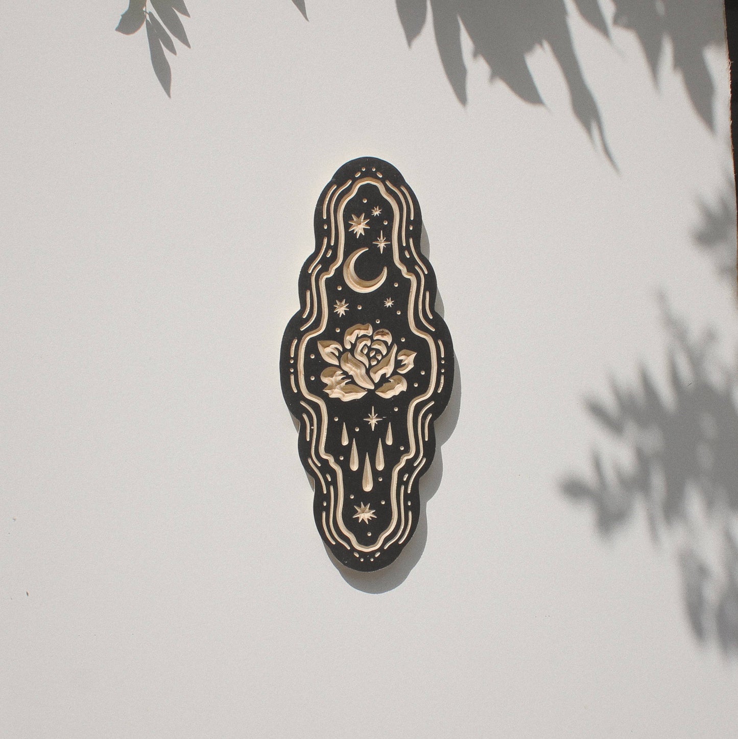 Rose- Carved Wall Hanging: 11"
