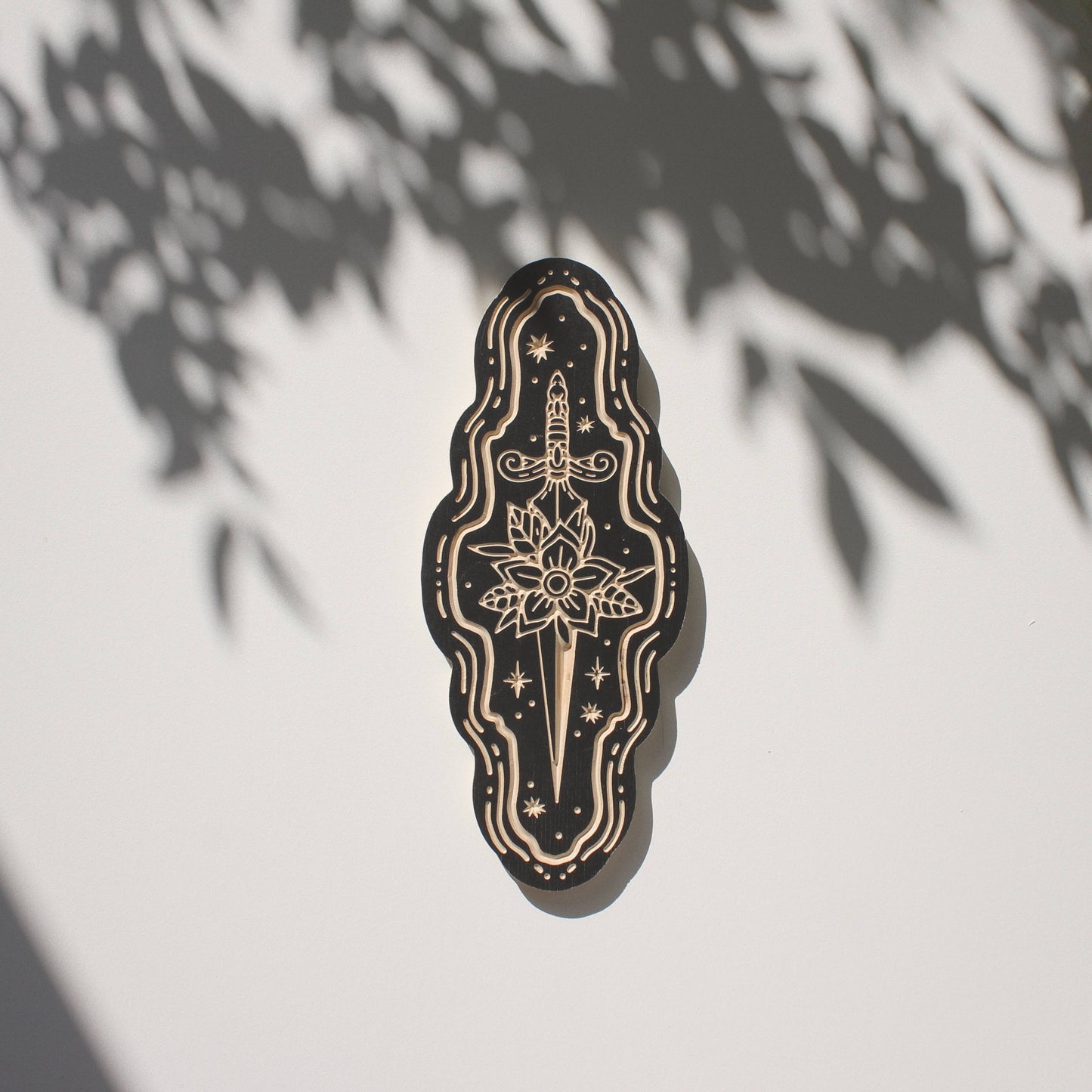 Dagger- Carved Wall Hanging: 11"