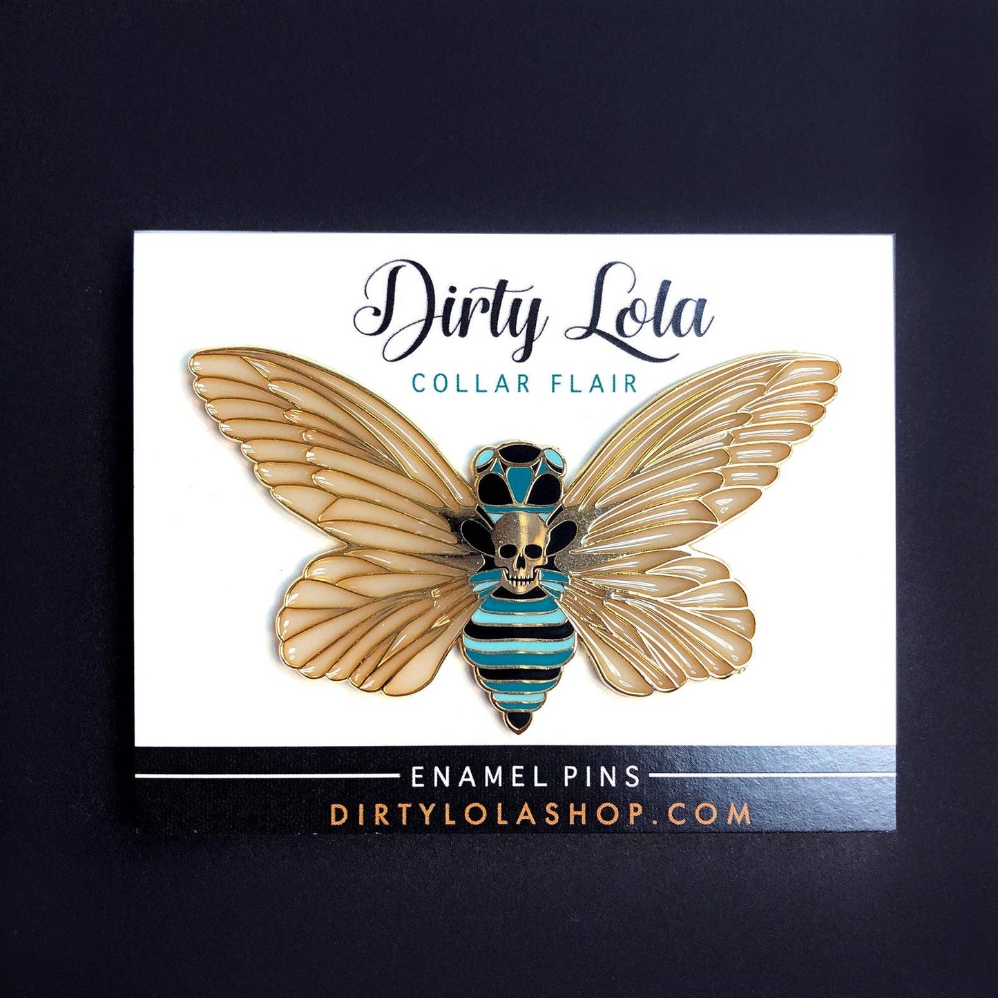 Death's Head Moth Enamel Pin