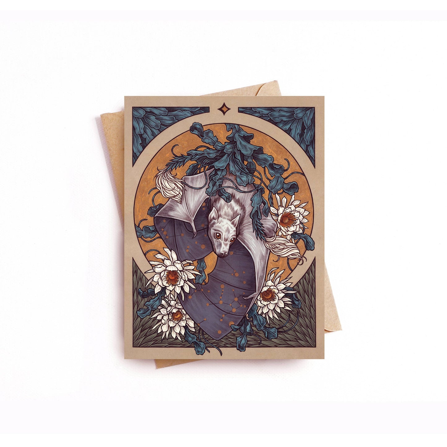 Astral Bat Greeting Card