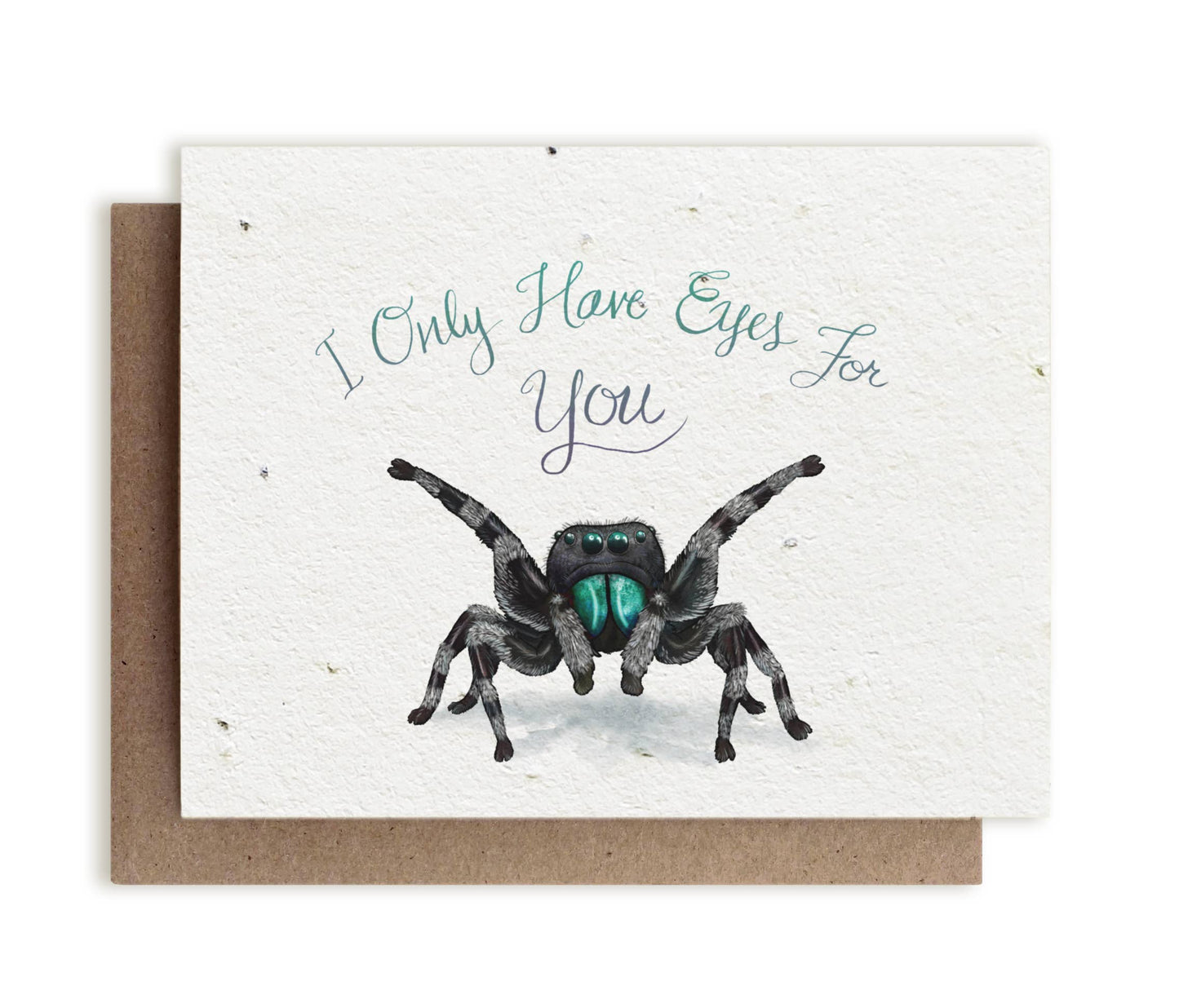 I Only Have Eyes for You Spider Plantable Herb Seed Card