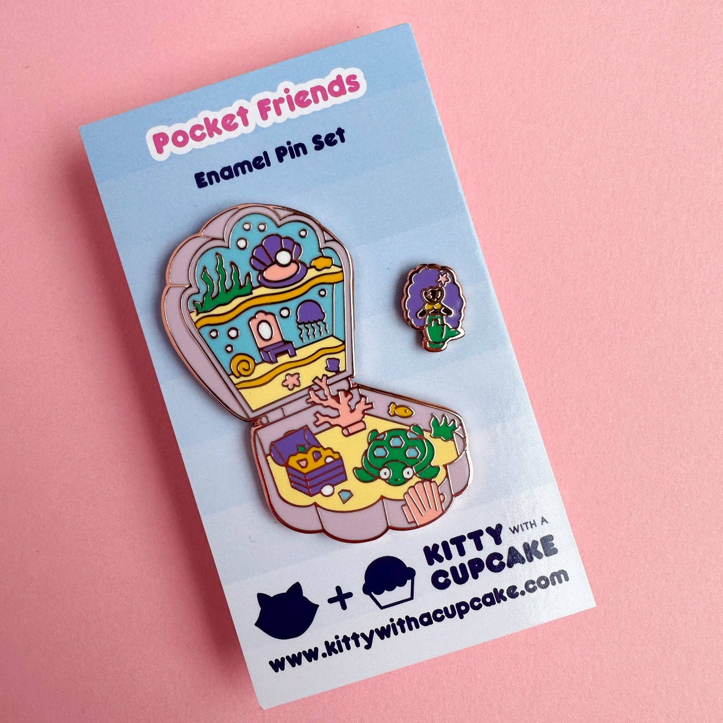 Mermaid Pocket Enamel Pin Set