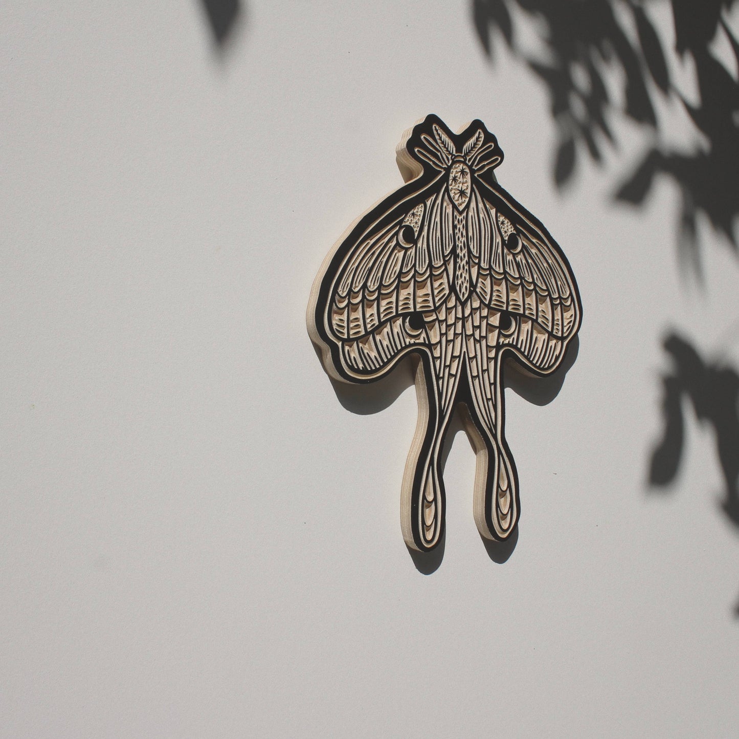 Luna Moth- Carved Wall Hanging