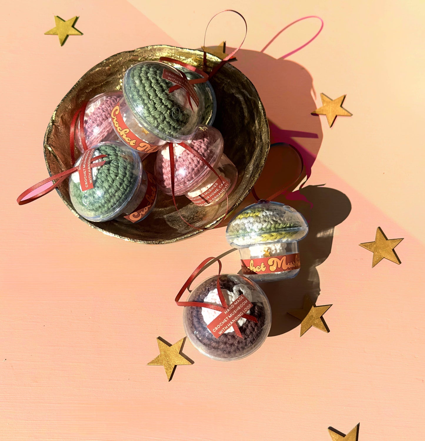 CROCHET MUSHROOM - Hanging Ornament - Car Hanger - Decorj