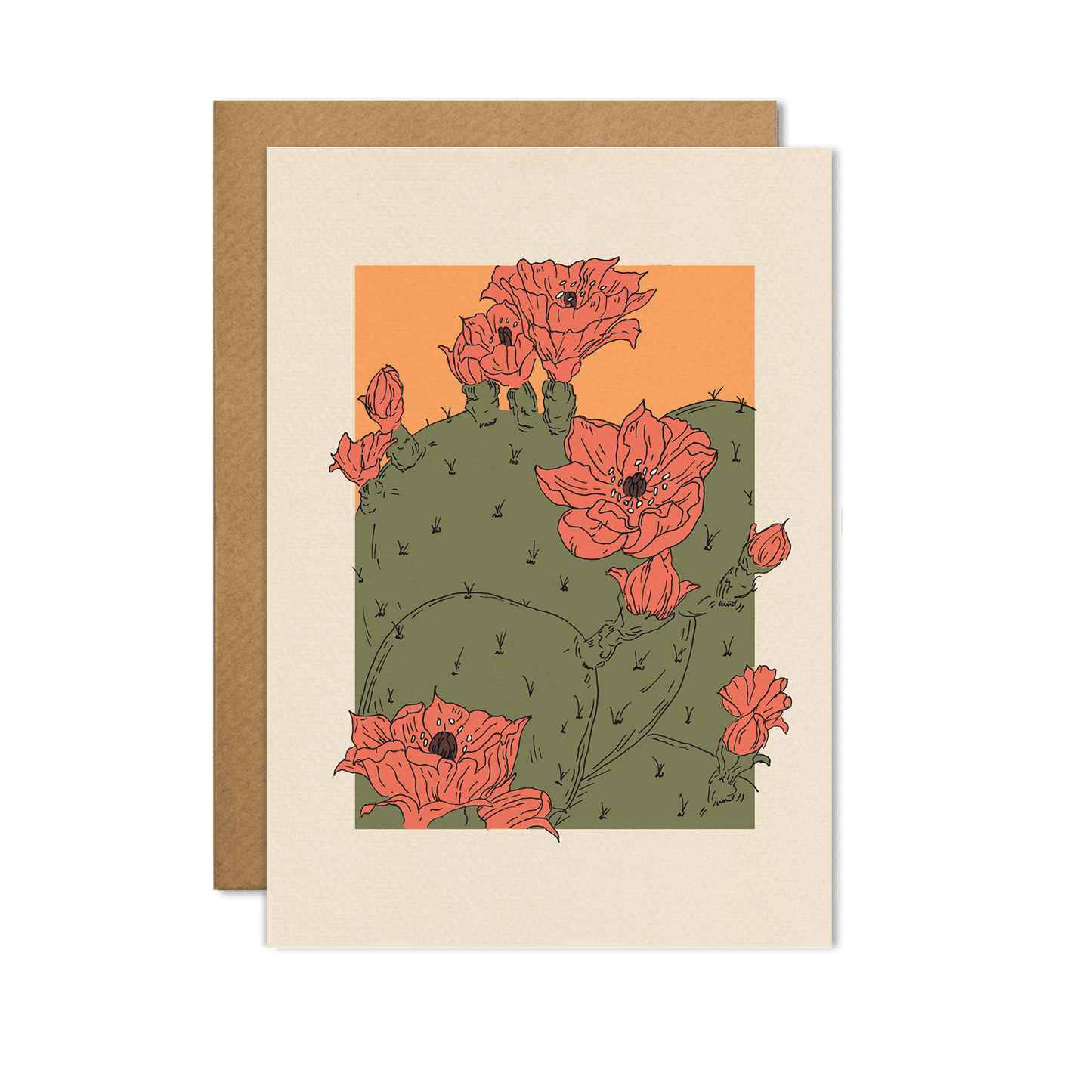 Cactus Flower Card