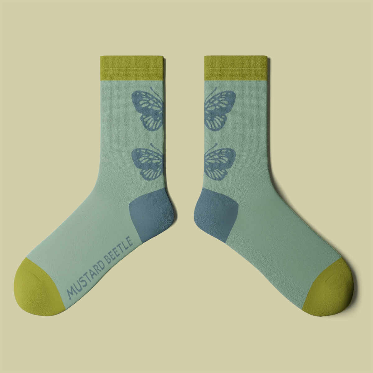 Crew Socks: Butterfly