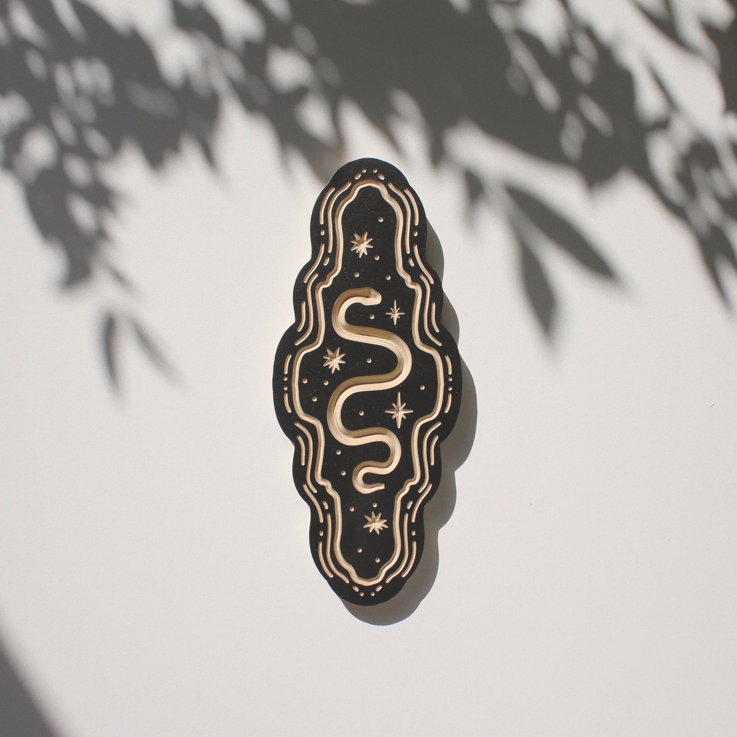Snake- Carved Wall Hanging: 11"