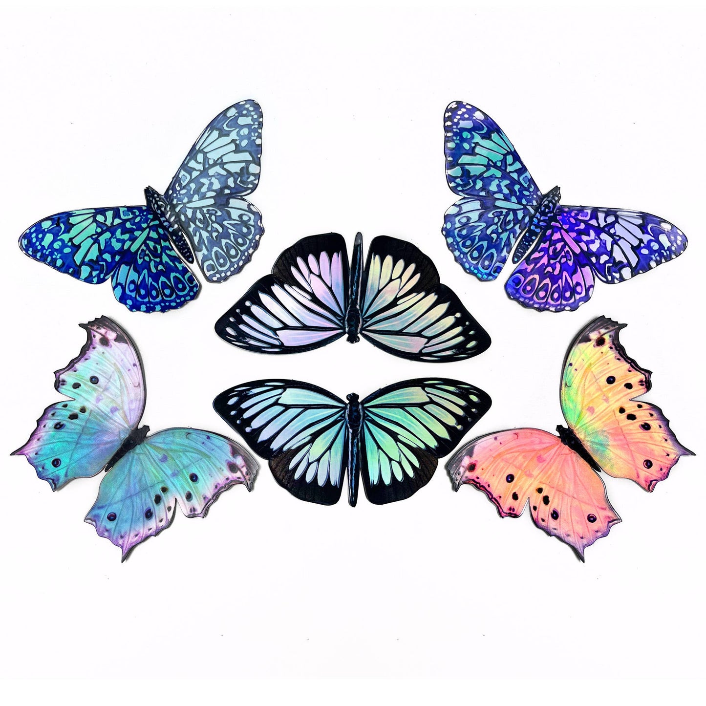 Holographic Butterfly Sticker Set 'Wanderer'