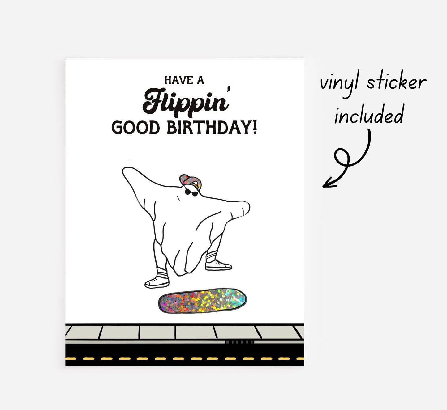 Have a Flippin’ Good Birthday - Sticker Card - Halloween