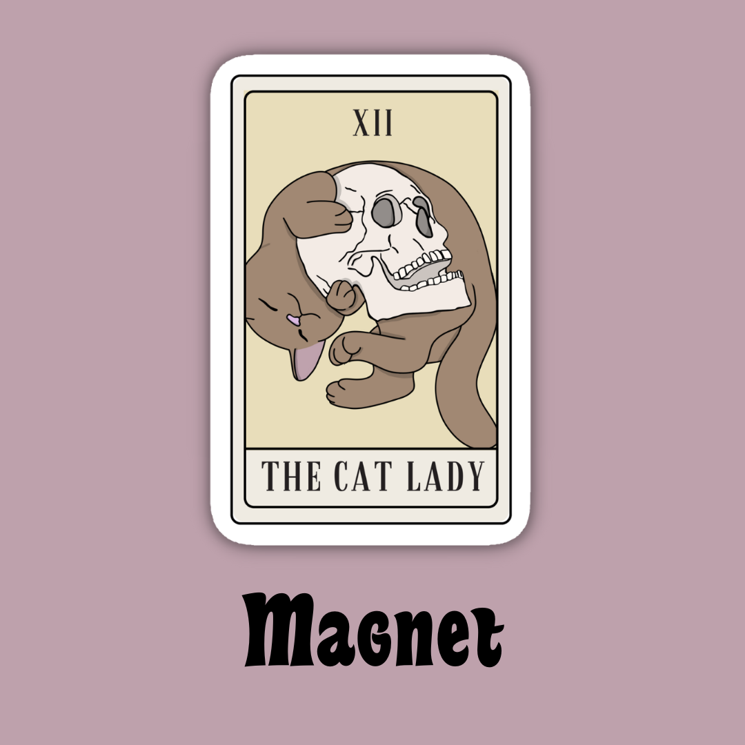 Cat Lady Alternative Tarot Fridge/Locker Magnet