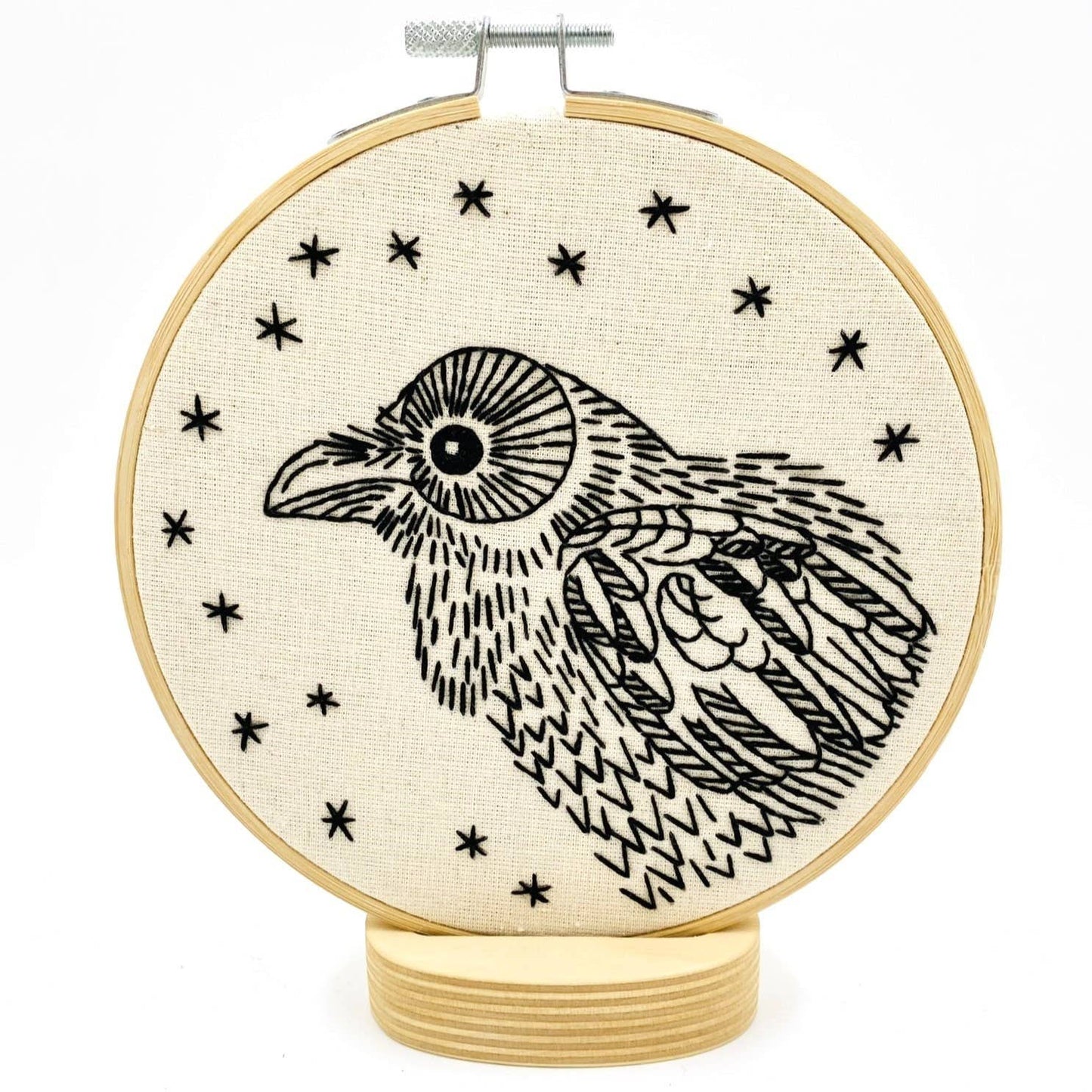 Hook, Line & Tinker Raven - Nevermore Complete Embroidery Kit