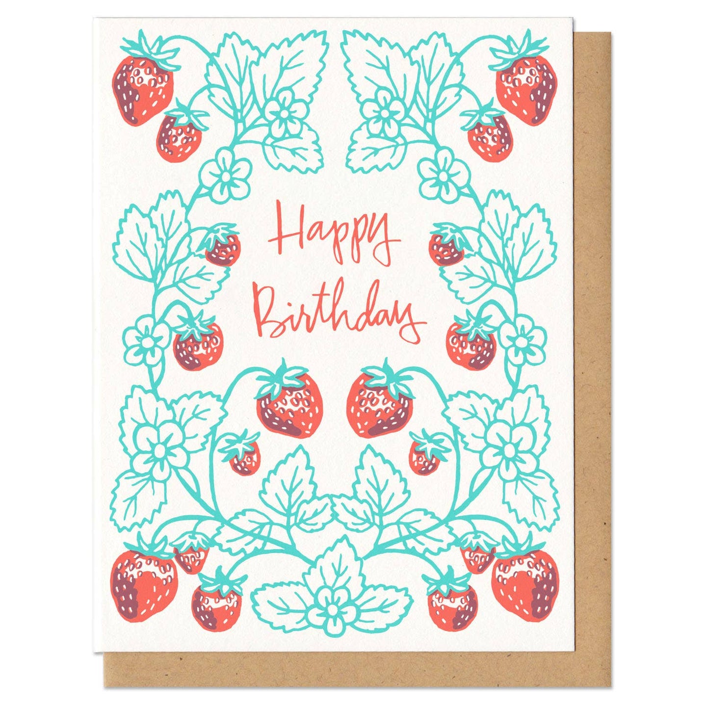 Birthday Strawberries Greeting Card